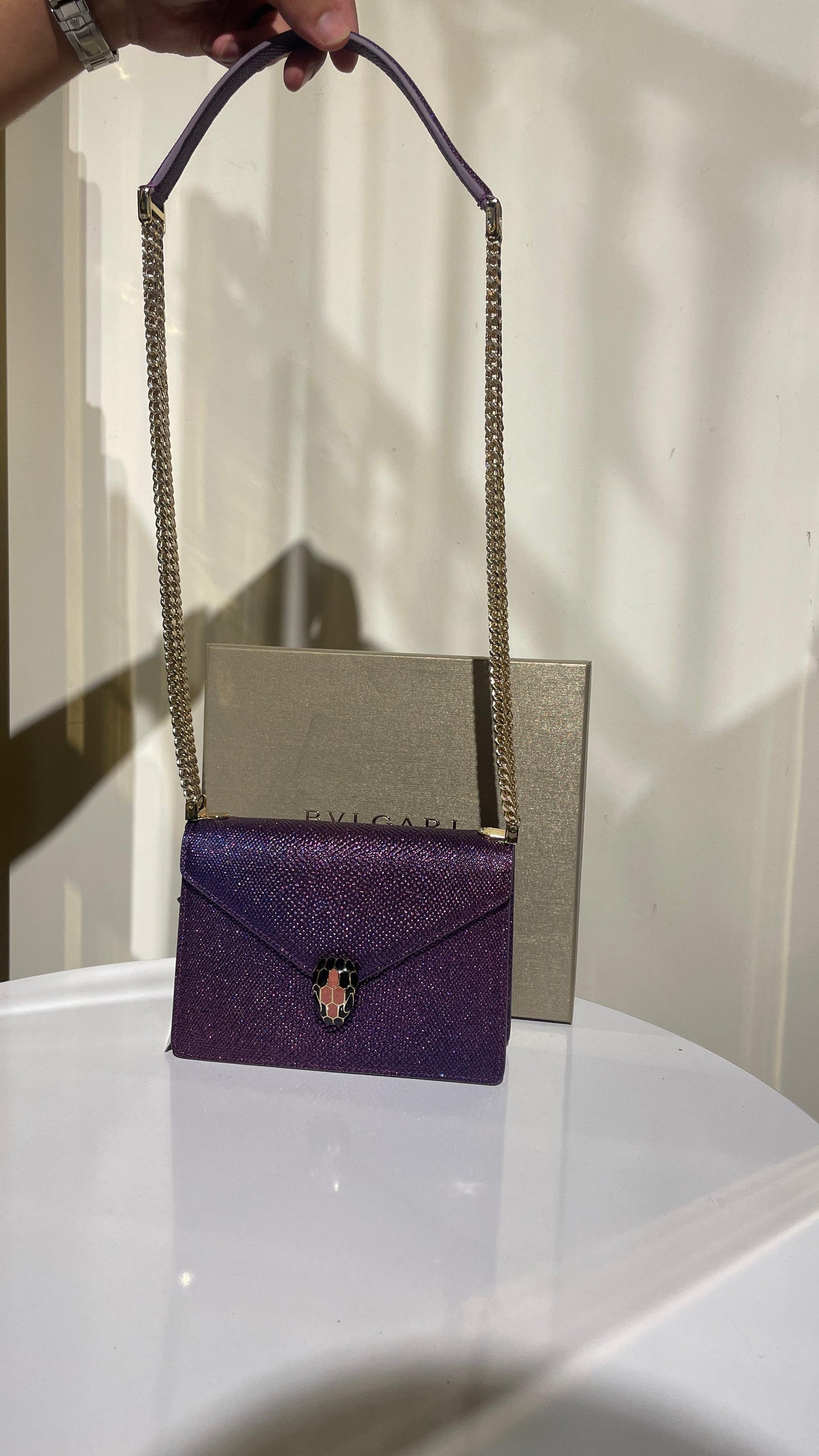 Bvlgari Serpenti Forever Metallic Crossbody Bag