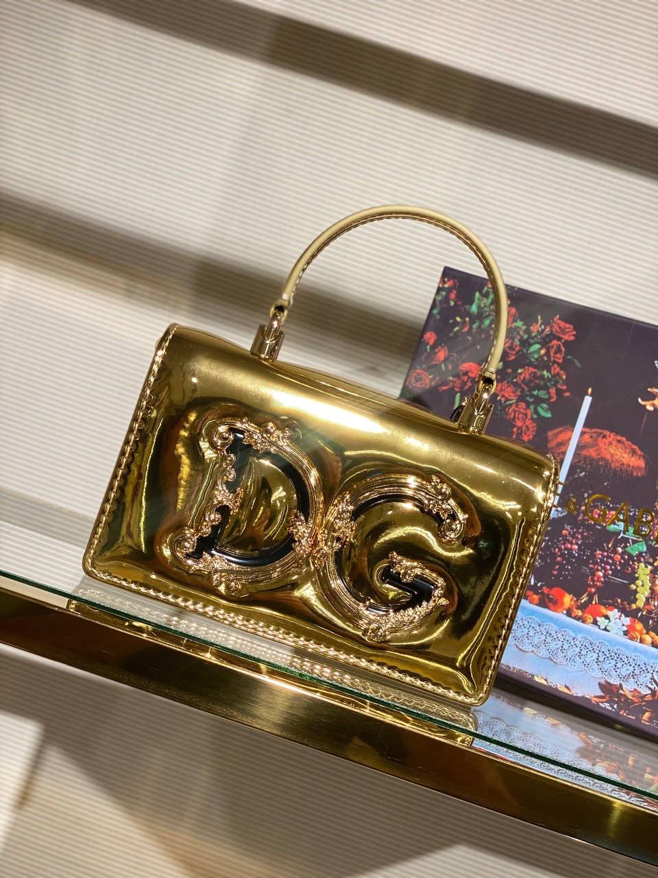Metallic Dolce & Gabbana DG Girls phone/crossbody bag