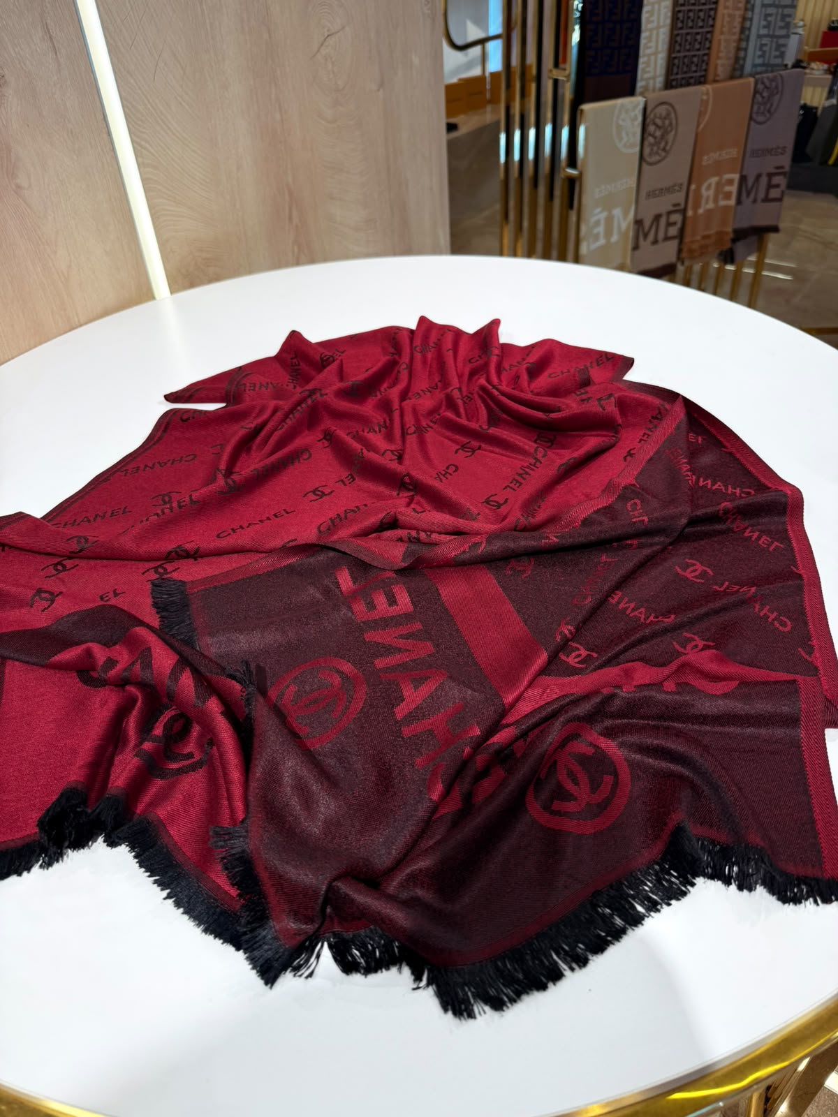 Chanel scarf double face