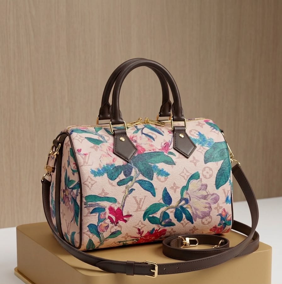 Louis Vuitton Speedy Bandoulière (Floral/Botanical Print)