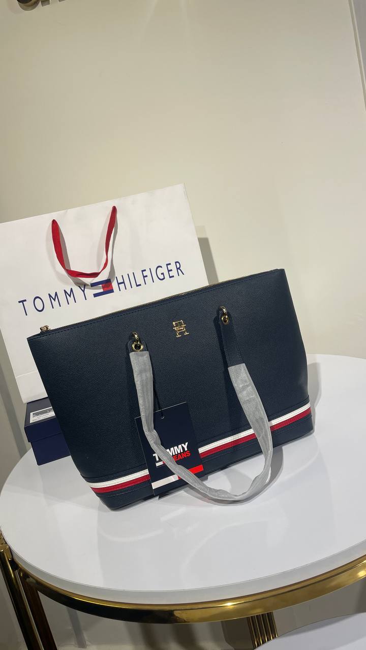 TOMMY JEANS Stripe Tote – Black