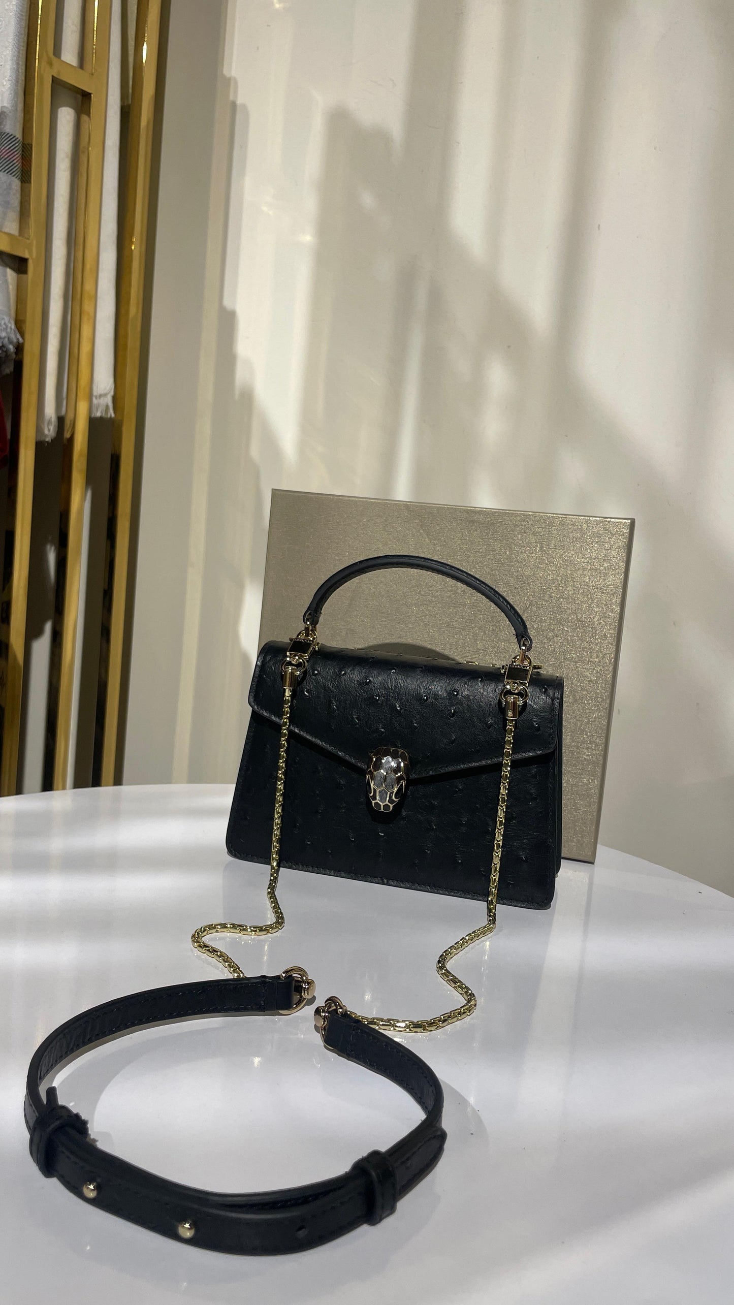Bvlgari Serpenti Python Top Handle Bag