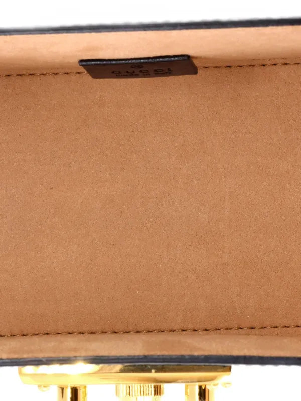 Gucci Black Padlock Small Bamboo Shoulder Bag