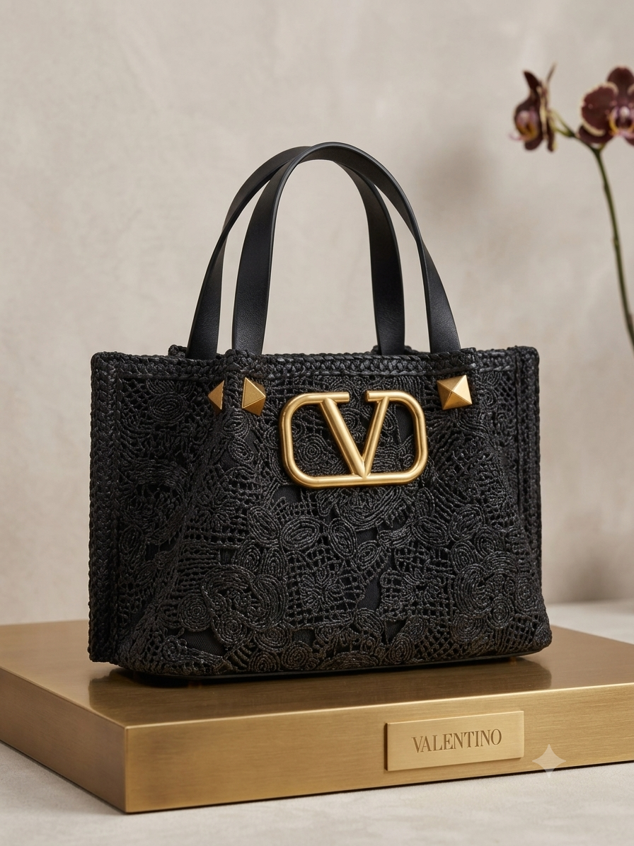 Valentino raffia bag