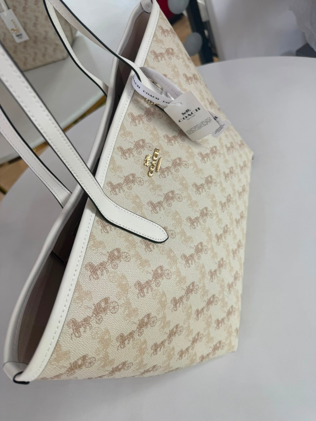 COACH Signature Canvas City Tote Bag