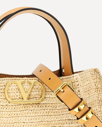 Valentino Garavani Medium Straw Summer Tote