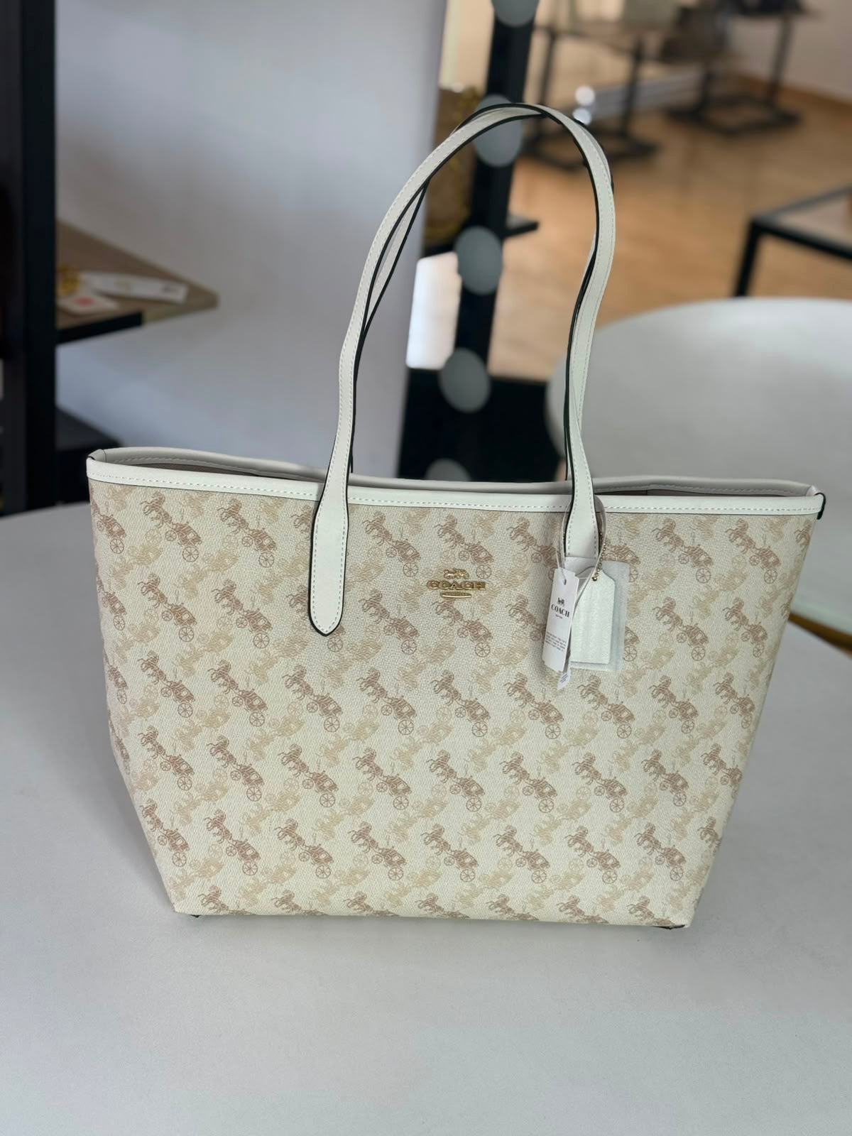 COACH Signature Canvas City Tote Bag