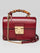 Gucci Cerise Leather Padlock Small Bamboo Shoulder Bag