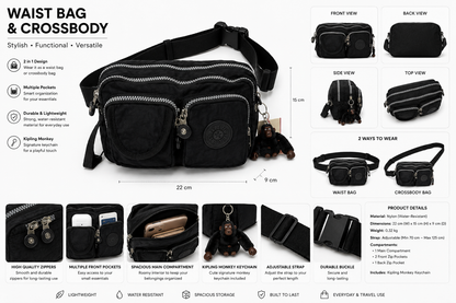 kipling Waist bag and cross
