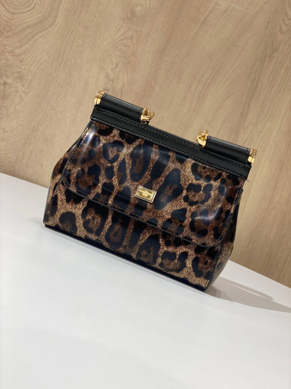 Dolce & Gabbana Small Sicily Bag – Patent Leather with Gold Hardware