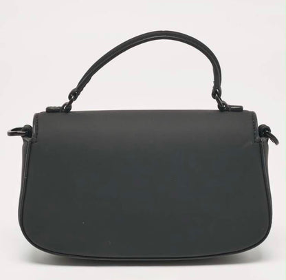 TORY BURCH Matte Black Eleanor Mini Top Handle Bag