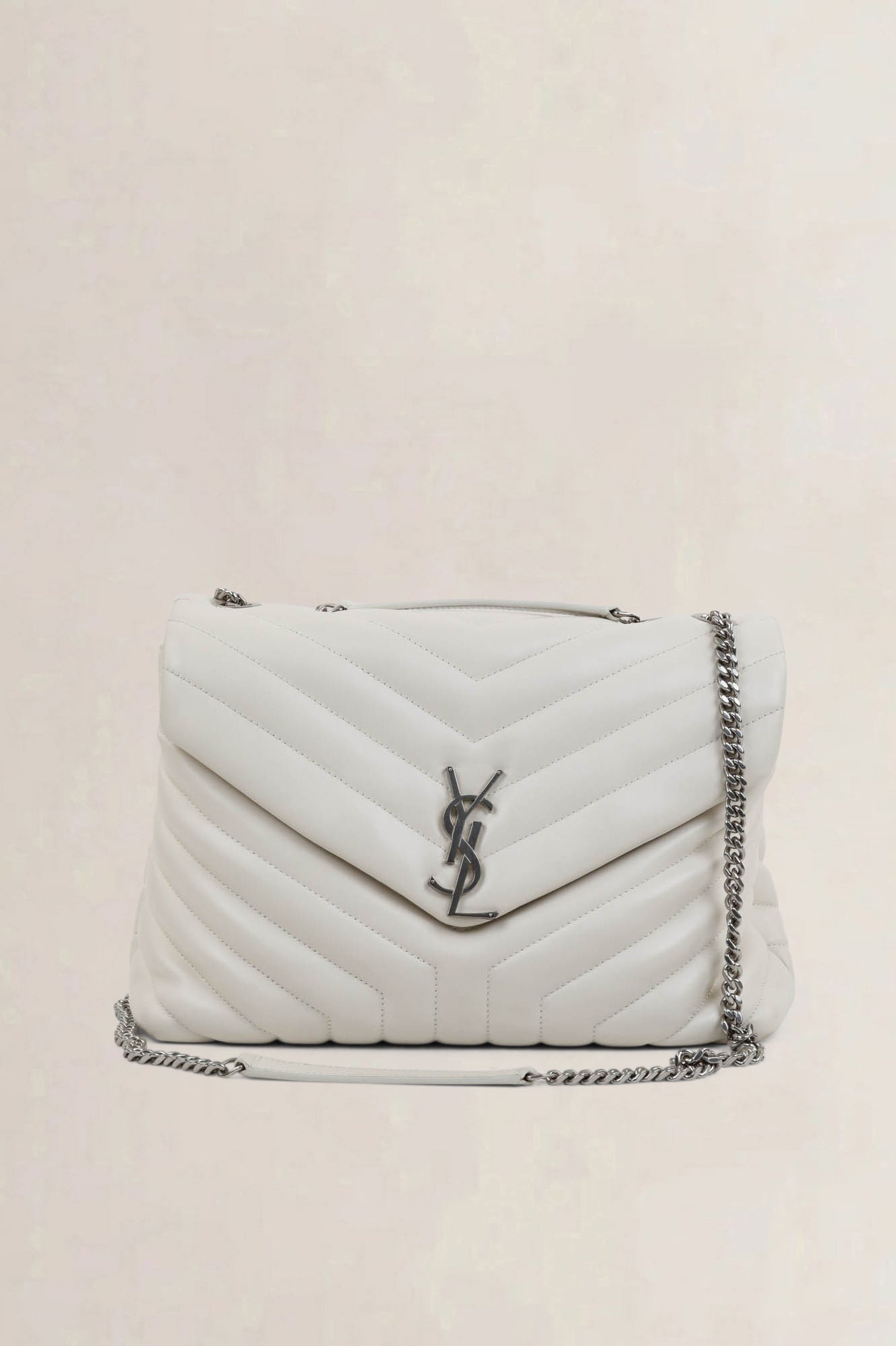 YSL
White Loulou Medium Crossbody Bag