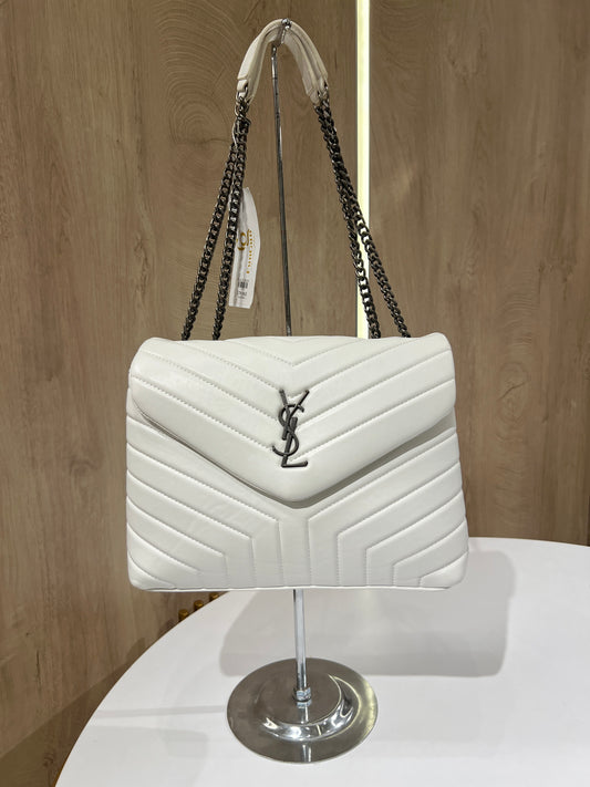 YSL
White Loulou Medium Crossbody Bag