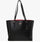 COACH Pebbled Leather Zip-Top Tote Bag Black Red