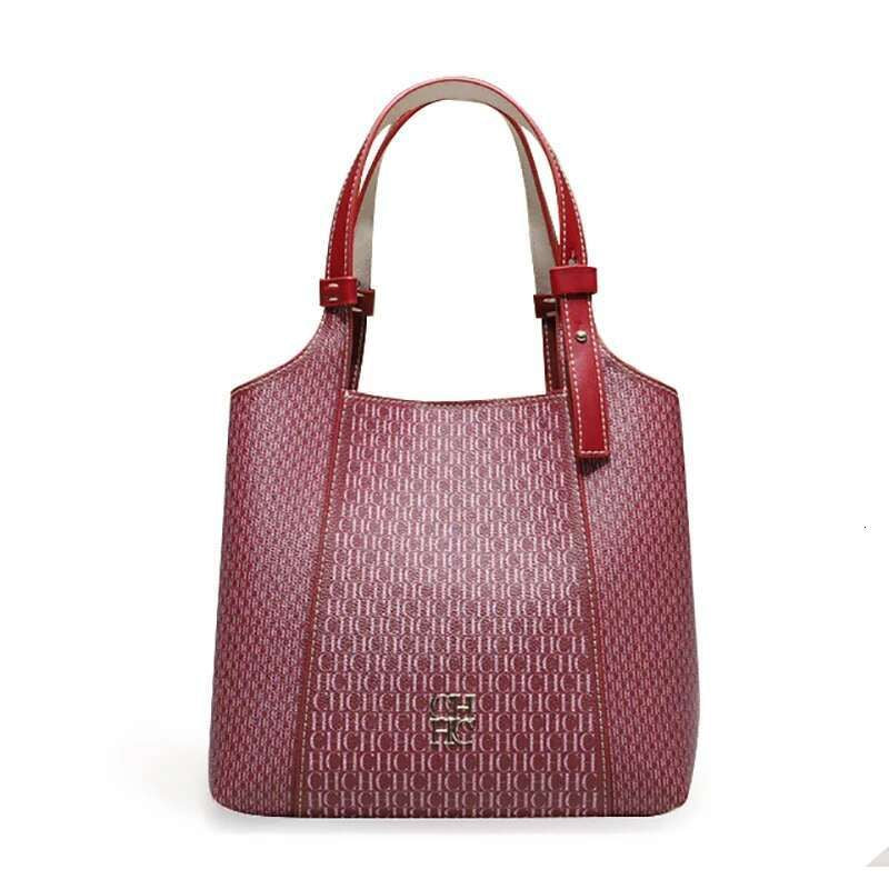 CHCH monogram-pattern bucket bag