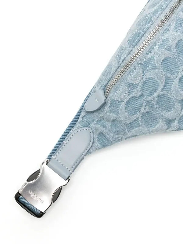 COACH - Charter Logo-Jacquard Denim Belt Bag