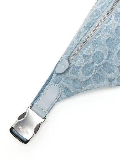 COACH - Charter Logo-Jacquard Denim Belt Bag