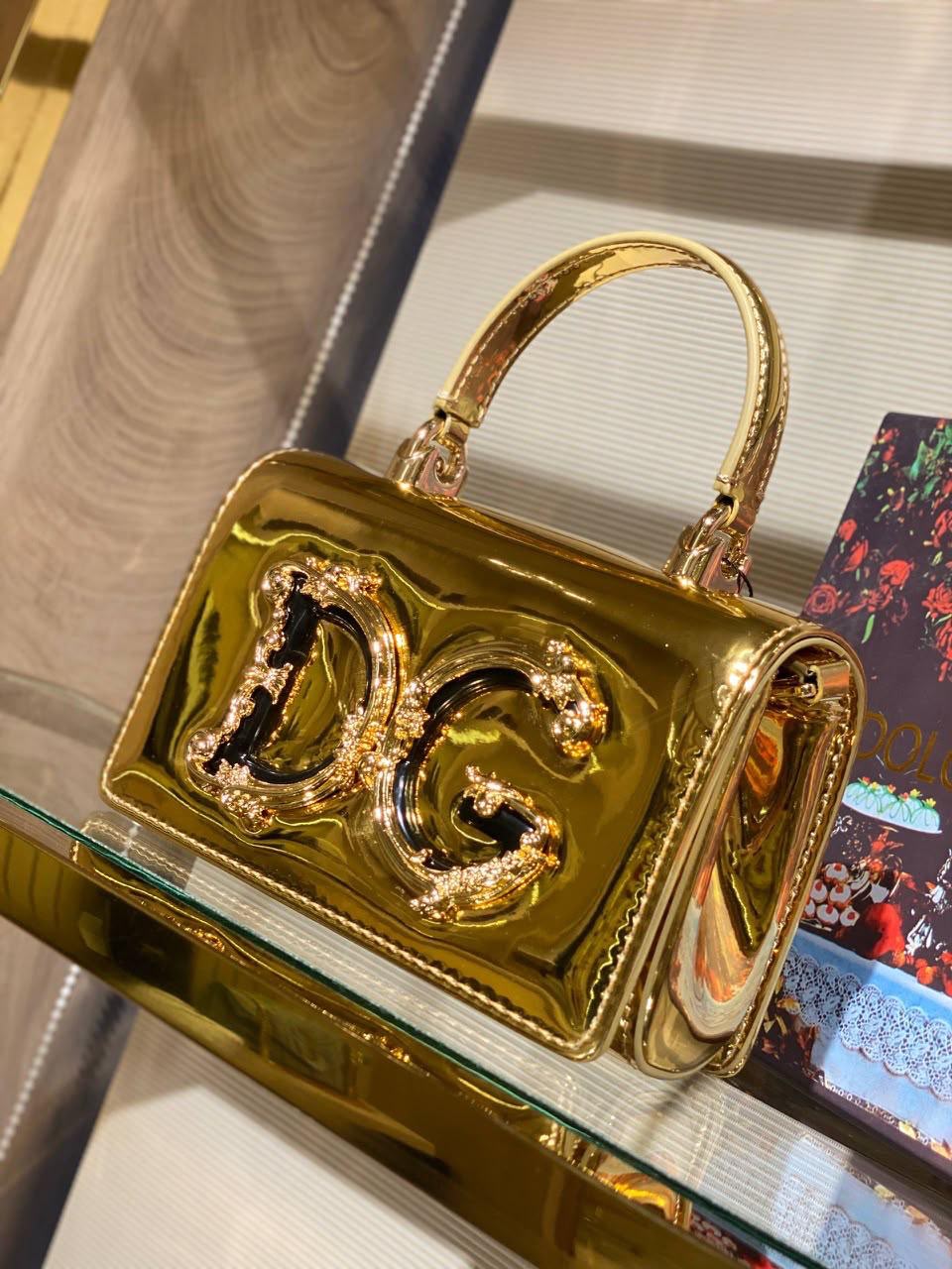 Metallic Dolce & Gabbana DG Girls phone/crossbody bag