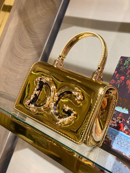 Metallic Dolce & Gabbana DG Girls phone/crossbody bag