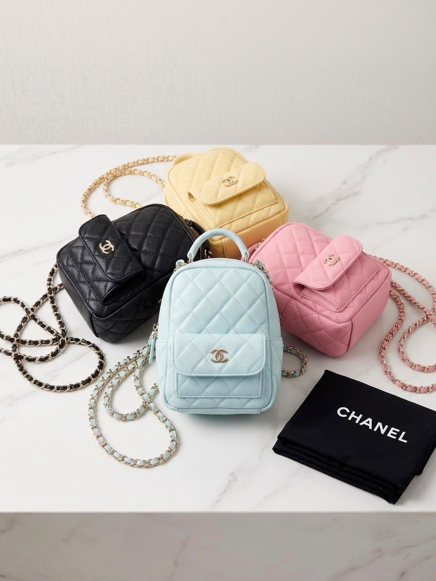 Chanel Quilted Caviar Backpack