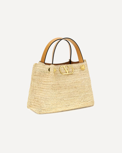 Valentino Garavani Medium Straw Summer Tote