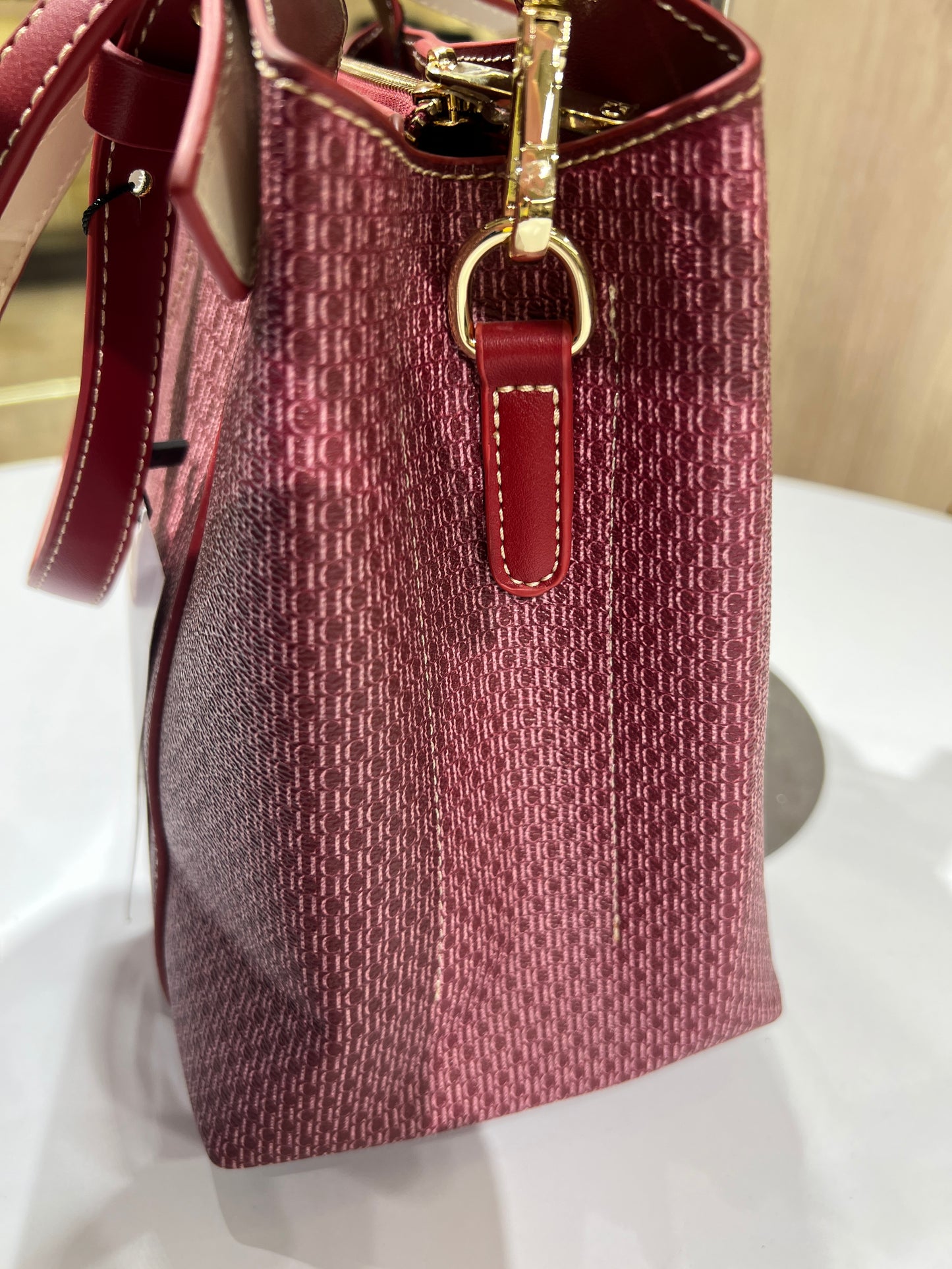 CHCH monogram-pattern bucket bag