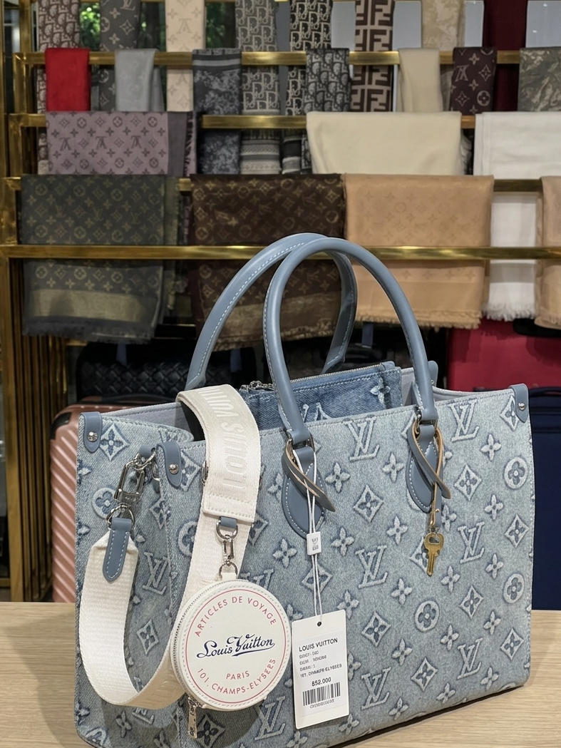 Louis Vuitton OnTheGo MM in Monogram Denim