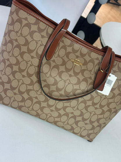 COACH Signature Canvas City Tote Bag