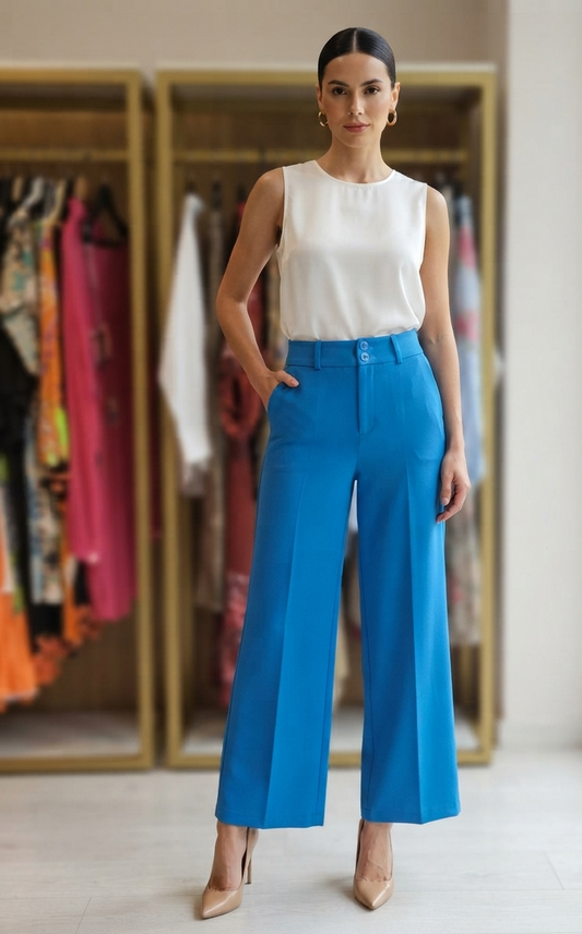 High-Waisted Wide-Leg Pants