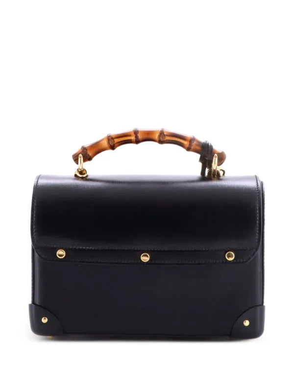 Gucci Black Padlock Small Bamboo Shoulder Bag