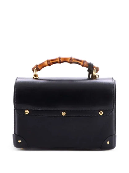 Gucci Black Padlock Small Bamboo Shoulder Bag
