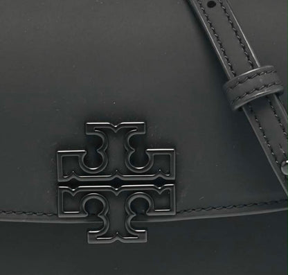 TORY BURCH Matte Black Eleanor Mini Top Handle Bag