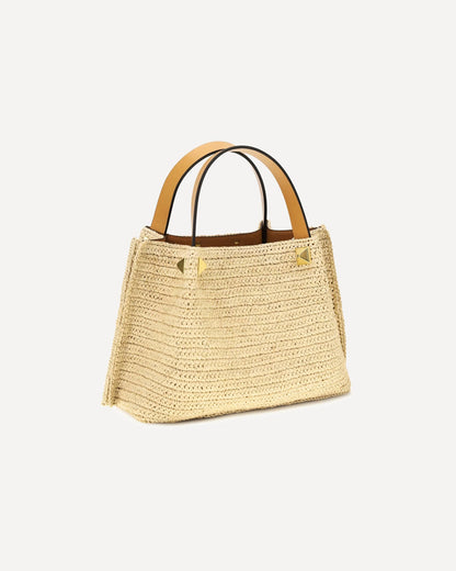 Valentino Garavani Medium Straw Summer Tote