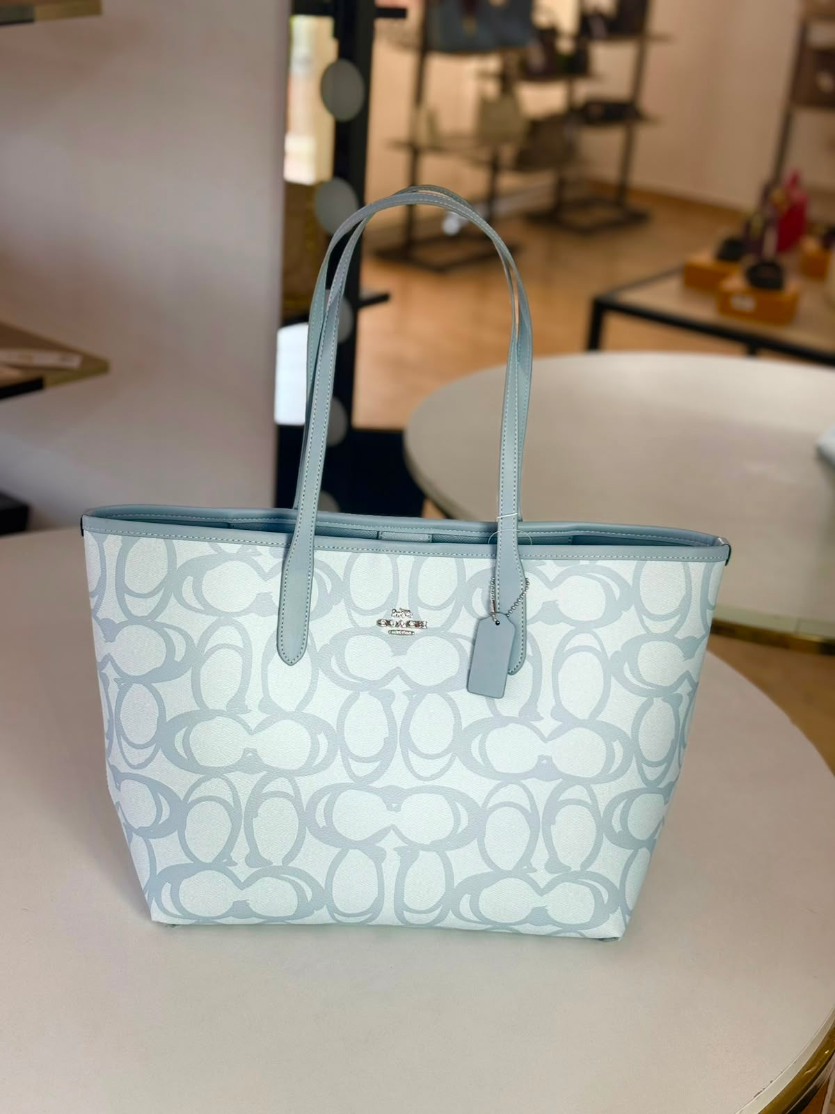 COACH Signature Canvas City Tote Bag