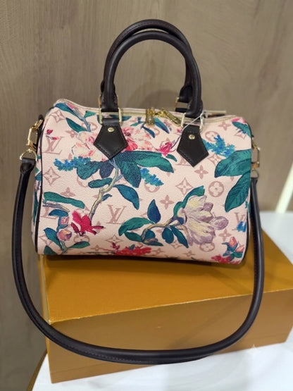 Louis Vuitton Speedy Bandoulière (Floral/Botanical Print)