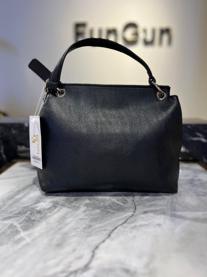 GUESS Black Logo Shoulder Bag with Detachable Pouch