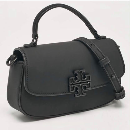 TORY BURCH Matte Black Eleanor Mini Top Handle Bag