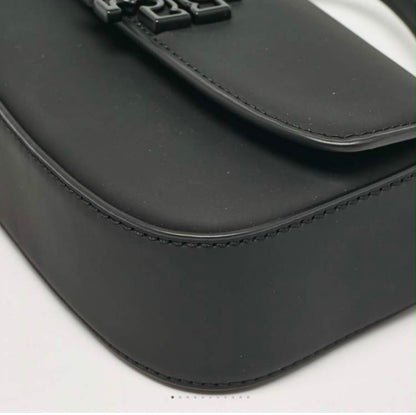 TORY BURCH Matte Black Eleanor Mini Top Handle Bag
