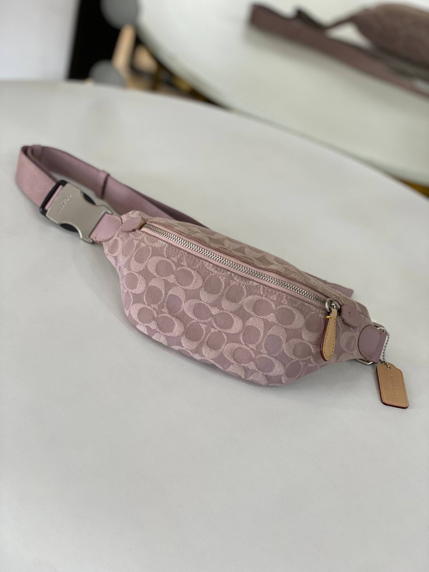 COACH - Charter Logo-Jacquard Denim Belt Bag