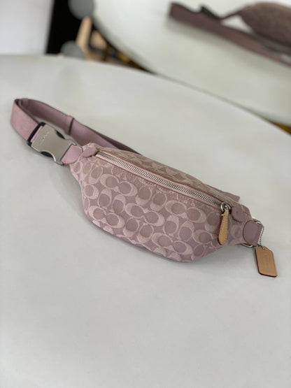 COACH - Charter Logo-Jacquard Denim Belt Bag