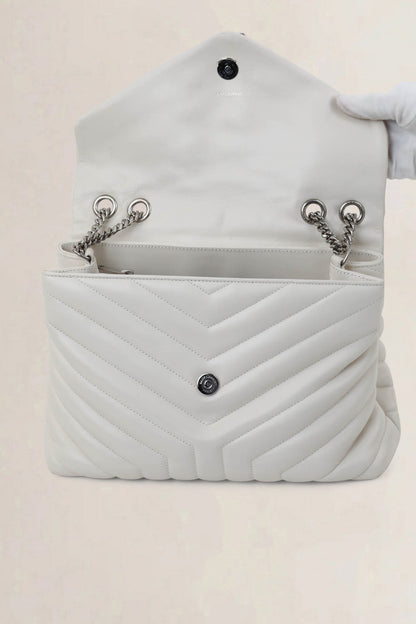 YSL
White Loulou Medium Crossbody Bag