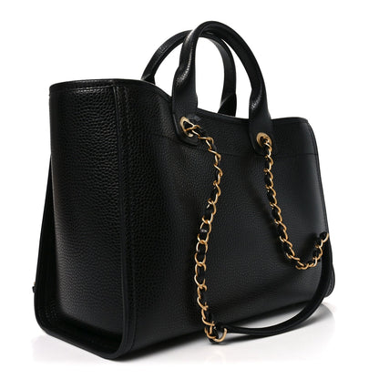 Chanel Calfskin Medium Deauville Tote Black