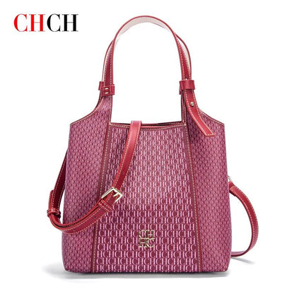 CHCH monogram-pattern bucket bag