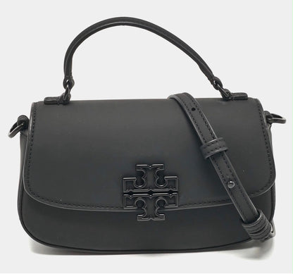 TORY BURCH Matte Black Eleanor Mini Top Handle Bag