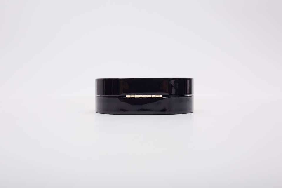 Chanel Resin Plexi Black White CC Camellia Minaudiere Clutch