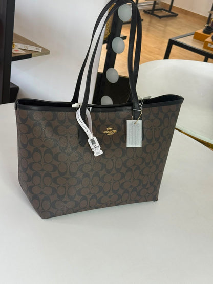 COACH Signature Canvas City Tote Bag