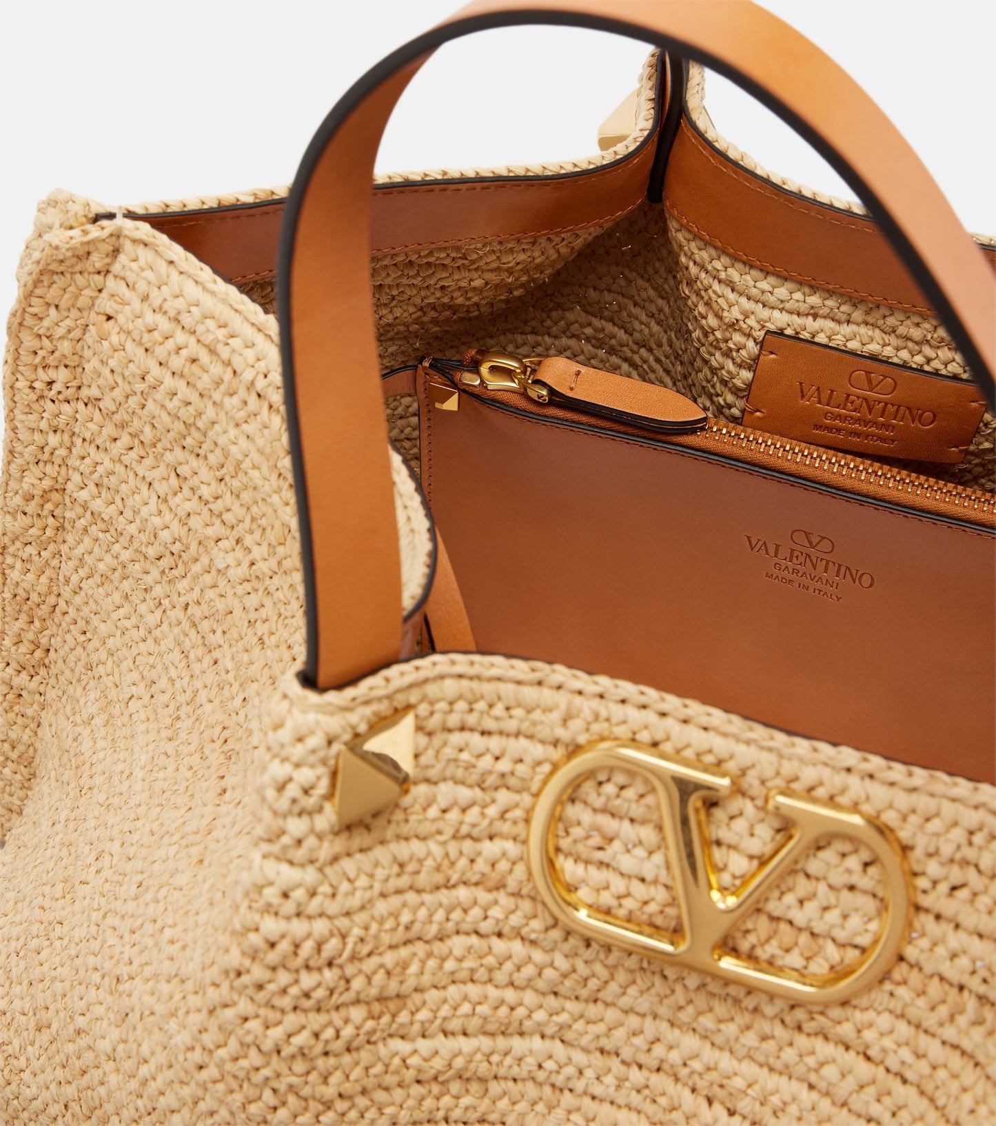 Valentino Garavani Medium Straw Summer Tote