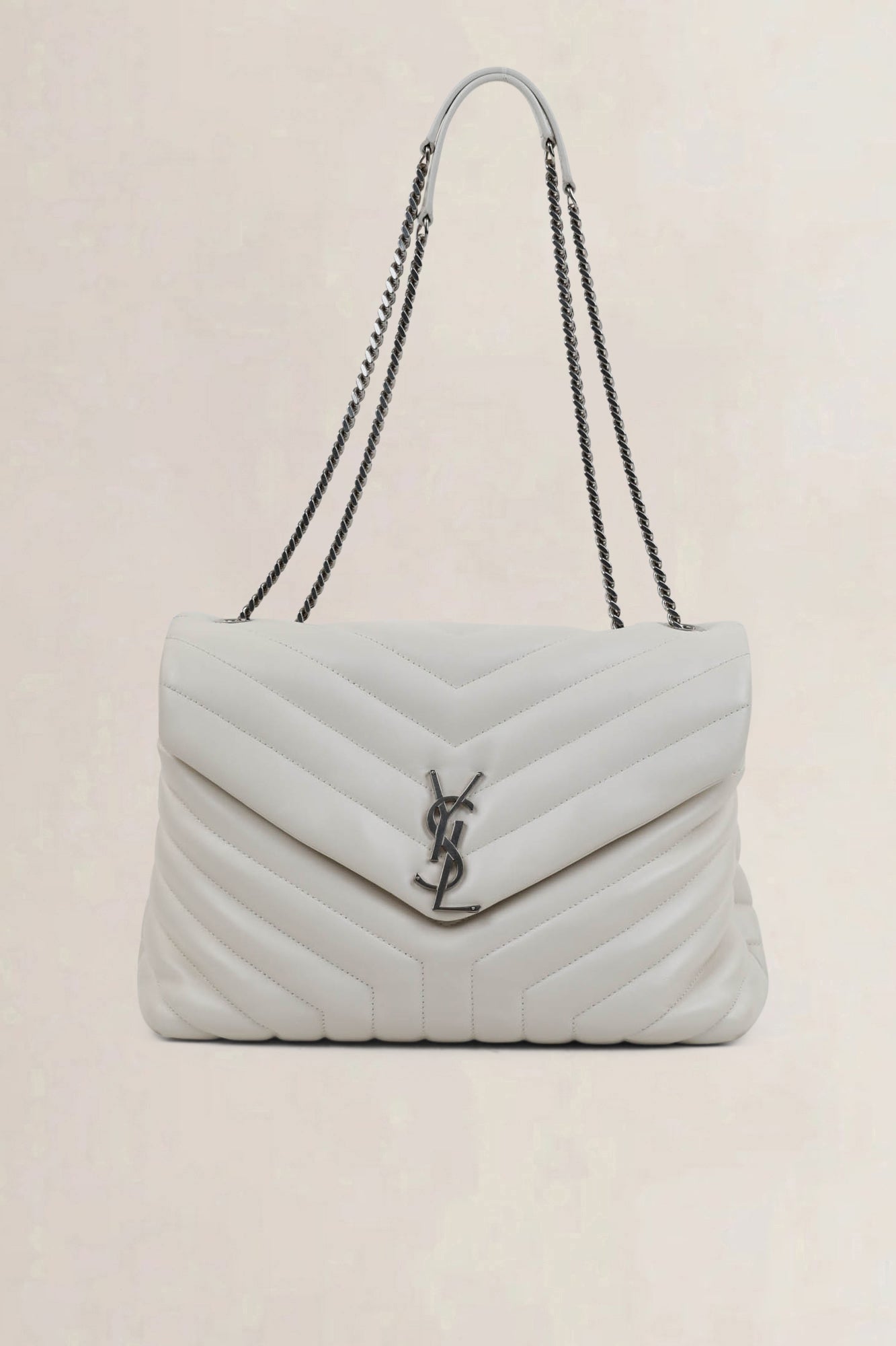YSL
White Loulou Medium Crossbody Bag
