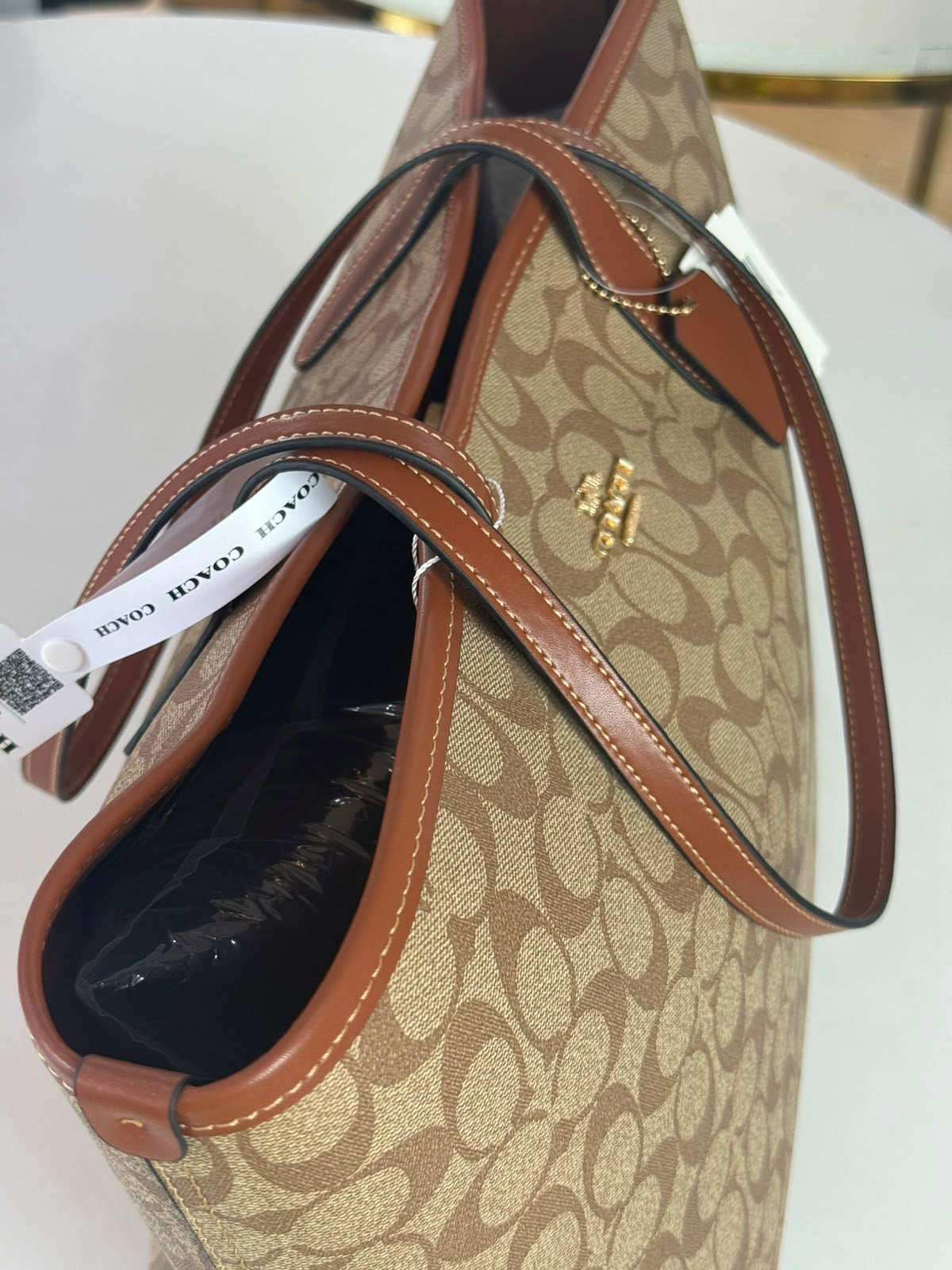 COACH Signature Canvas City Tote Bag