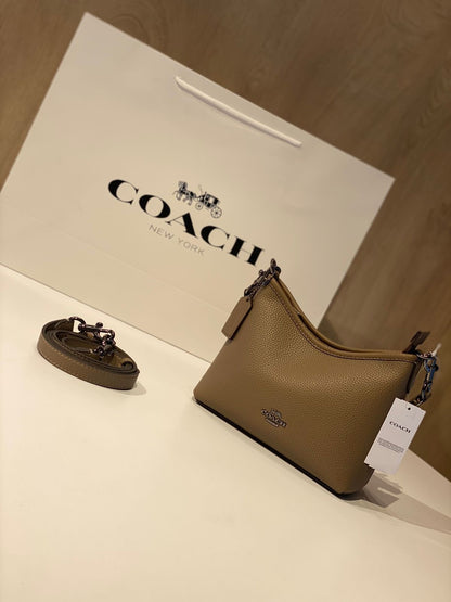 COACH Pebbled Leather Swinger 20 Shoulder Bag